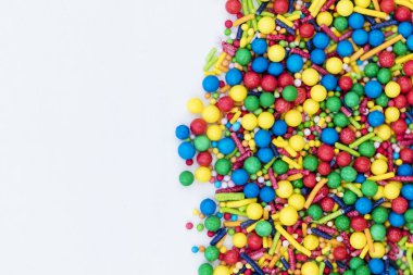 Renkli şeker kek dekoratif sprinkles arka plan