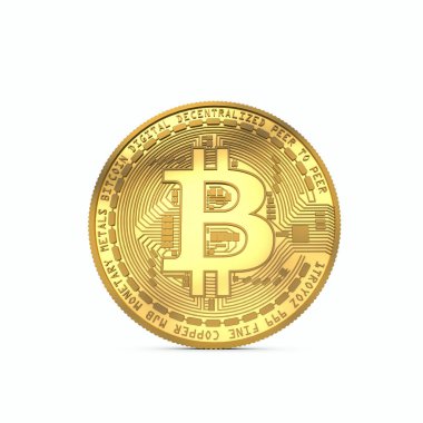 Bitcoin kripto para para. 3d Rendering