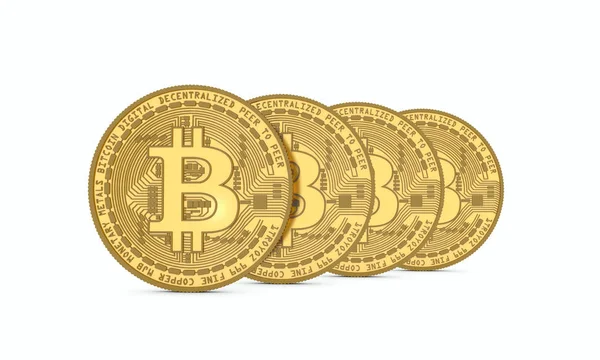 Bitcoin cryptocurrency coin. 3D Rendering — Stock Photo, Image