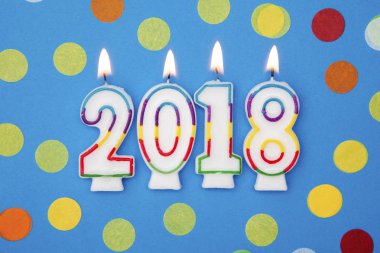 2018 yeni yıl parti kutlama mumları