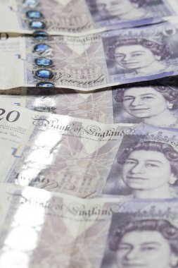 İngiliz sterlini yirmi pound notlar koleksiyonu
