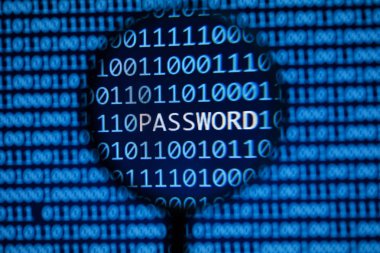 Çevrimiçi şifre güvenliği kavramı.