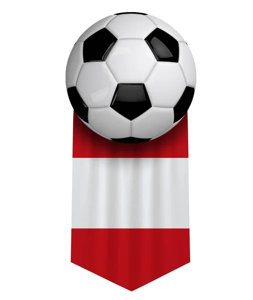 Peru Fußball Flagge Tuch hängenden Banner. 3D-Darstellung — Stockfoto