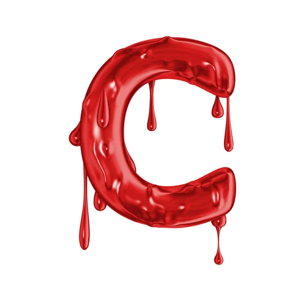 Blood font halloween horror letter C — Stock Photo, Image