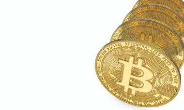 Bitcoin kripto para para. 3d Rendering