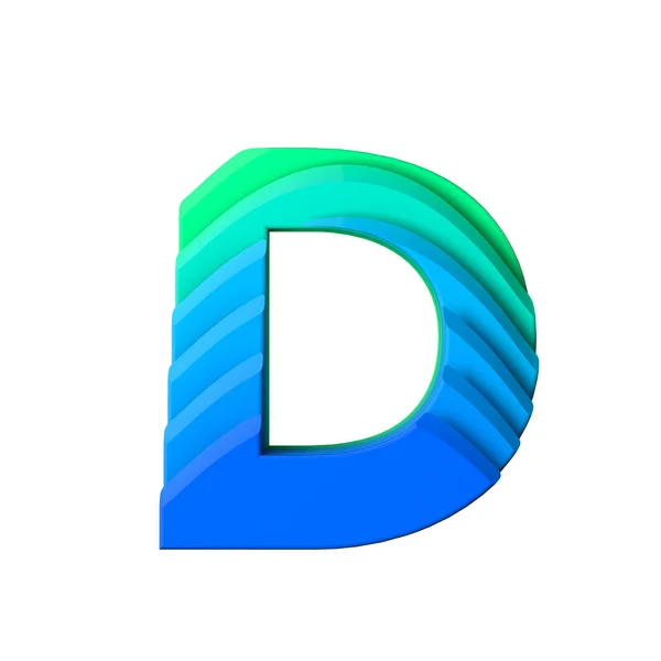 D. levél rétegzett hullám hatás karaktertípus. 3D renderelés — Stock Fotó