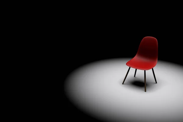 Rode stoel in een heldere Spotlight. Bedrijfs leiderschap. recruitmen — Stockfoto