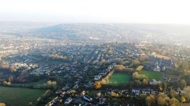 Bath'ın hava şehir manzarası, Somerset, İngiltere