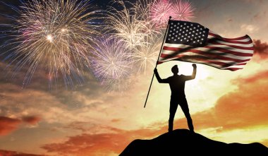 Amerikan bağımsızlık günü kutlaması. 3d Rendering