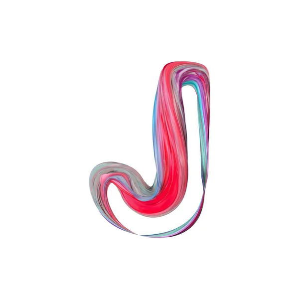 문자 J 추상 알파벳입니다. 3D 렌더링 — 스톡 사진