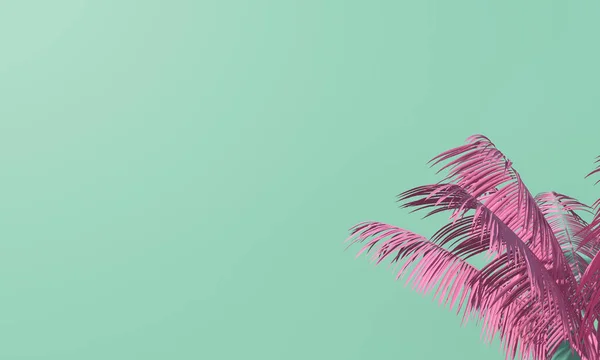 Parlak yaz renkli palmiye ağacı tropikal arka plan. 3d Rendering — Stok fotoğraf