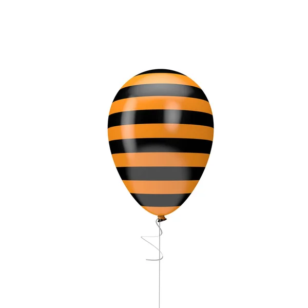 Halloween balloon with stripe pattern. Happy halloween decotation. 3D Render — Stock Photo, Image