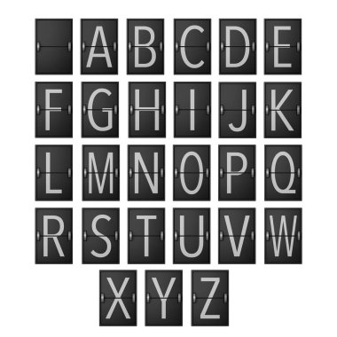 Seyahat gelenler kalkış tahtası yazı tipi. 3d render