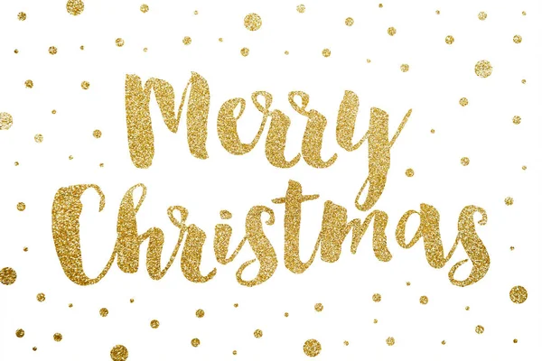 Merry Christmas gold glitter sparkle lettering background