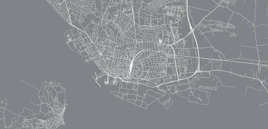Urban vector city map of Esbjerg, Denmark clipart