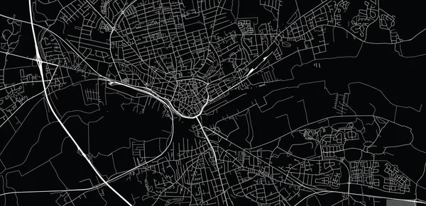 Mappa città vettoriale urbana di Randers, Danimarca — Vettoriale Stock