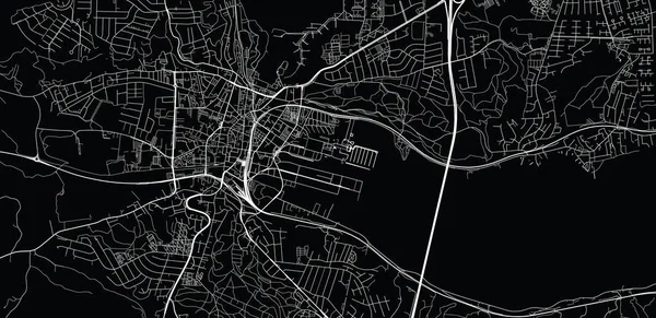 Mapa da cidade de Vejle, Dinamarca — Vetor de Stock