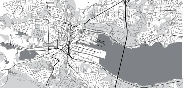 Mapa urbano de Vejle, Dinamarca — Archivo Imágenes Vectoriales
