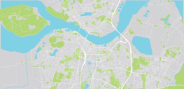 Danimarka 'nın Aalborg kentsel şehir haritası