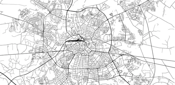 도시 벡터 도시 지도 , Odense, Denmark — 스톡 벡터