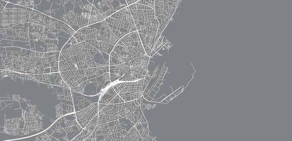 Urban vector city map of Aarhus, Denmark — Stock Vector