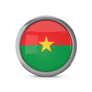 Burkina Faso ulusal bayrak krom ile parlak bir daire şeklinde 