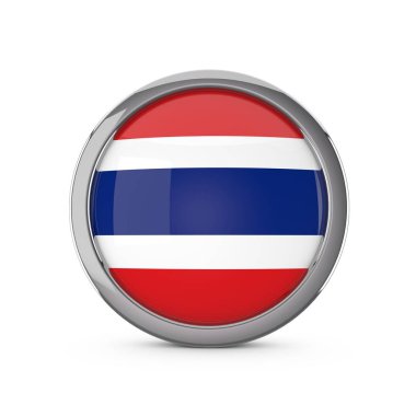 Krom fram ile parlak bir daire şeklinde Tayland ulusal bayrağı