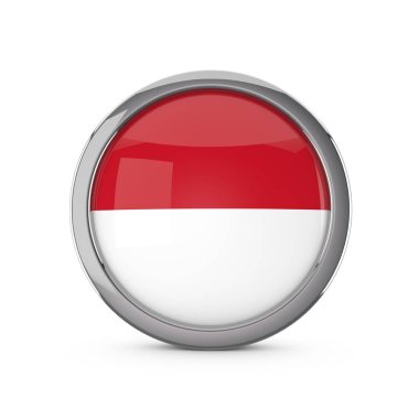 Krom fra ile parlak bir daire şeklinde Endonezya ulusal bayrağı