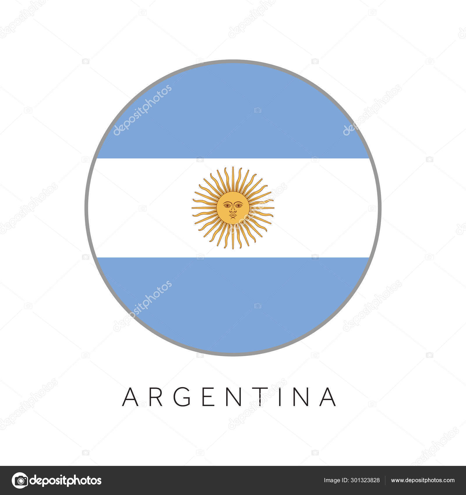 阿根廷国旗圆形矢量图标图库矢量图©InkDropCreative 301323828