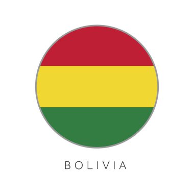 Bolivya bayrağı yuvarlak daire vektör simgesi