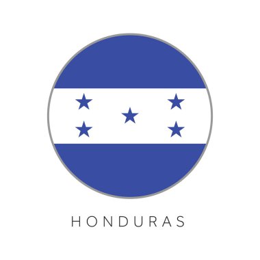 Honduras bayrak yuvarlak daire vektör simgesi