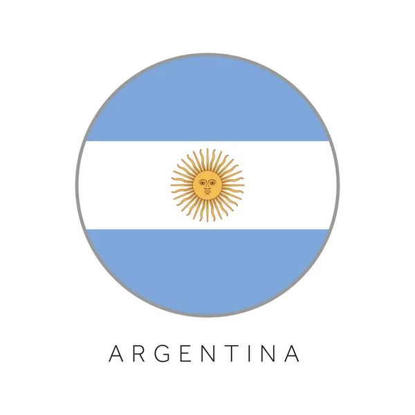 Argentina flag round circle vector icon — Stock Vector