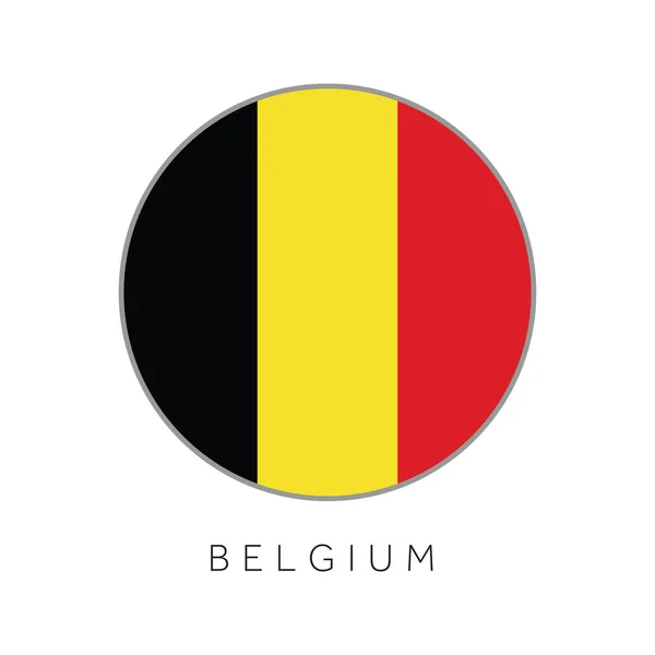 Drapeau Belgique cercle rond icône vectorielle — Image vectorielle