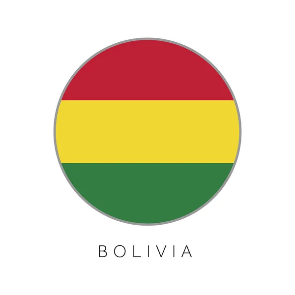 Bandera de Bolivia círculo redondo vector icono — Vector de stock