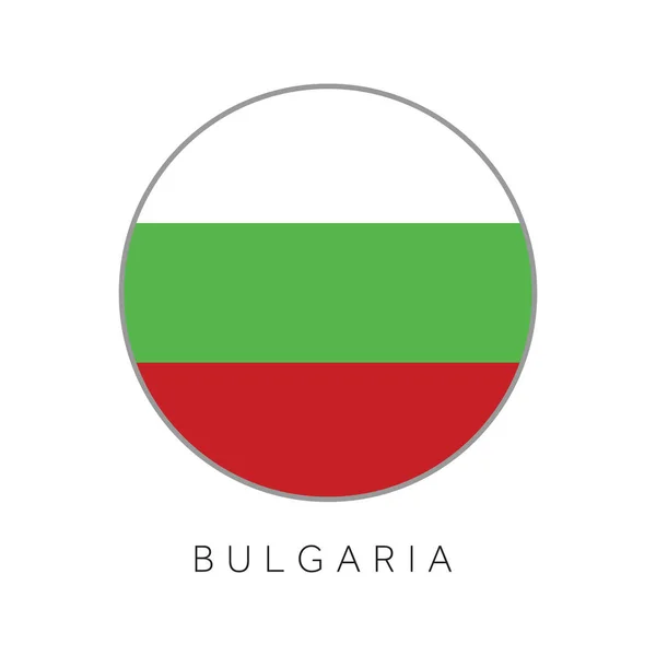 Bulgária zászló kör vektor ikon — Stock Vector