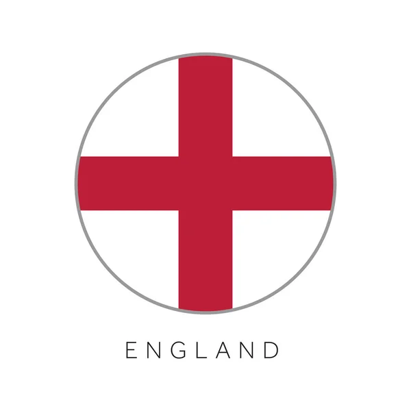 Inglaterra bandeira círculo círculo vetor ícone — Vetor de Stock