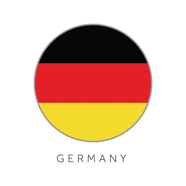 Bandeira da Alemanha círculo redondo vetor ícone — Vetor de Stock