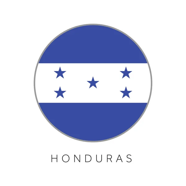 Honduras flag round circle vector icon — Stock Vector