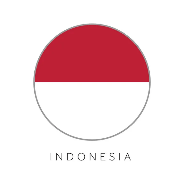 Indonesia bandera círculo redondo vector icono — Archivo Imágenes Vectoriales