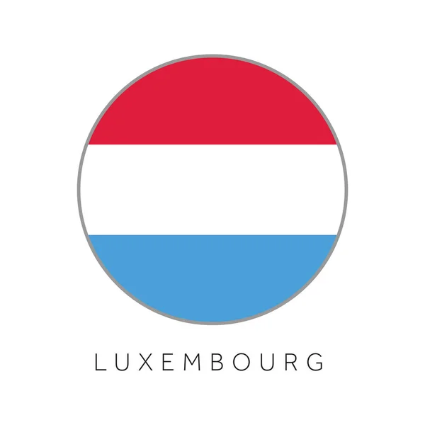 Bandeira de Luxemburgo círculo redondo vetor ícone — Vetor de Stock