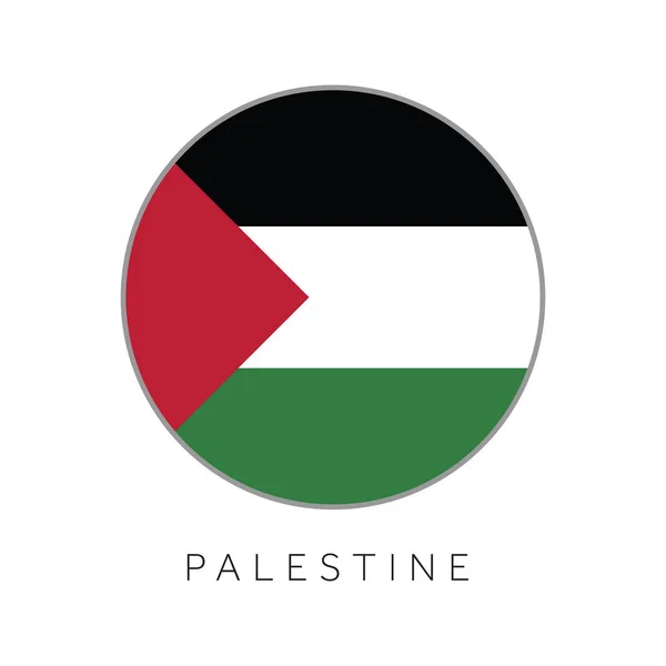 Παλαιστινιακή σημαία κυκλικό εικονίδιο διάνυσμα — Διανυσματικό Αρχείο