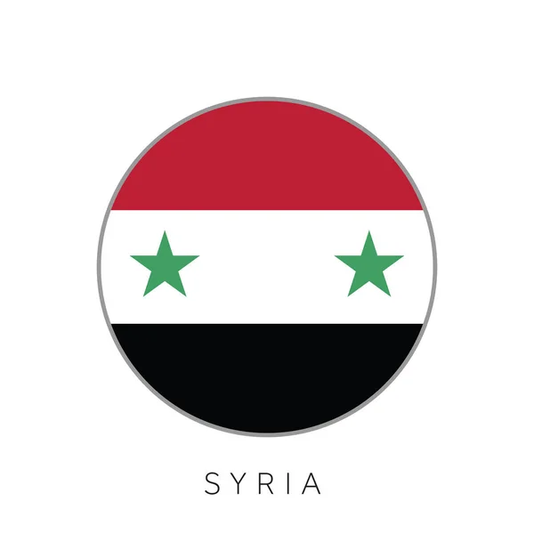 Syrien flagga rund cirkel vektor ikon — Stock vektor
