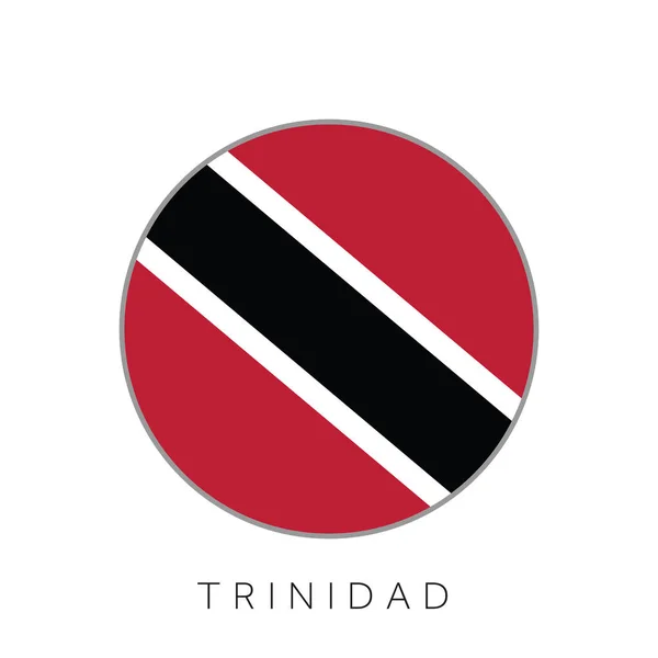 Trinidad bandera círculo redondo vector icono — Vector de stock