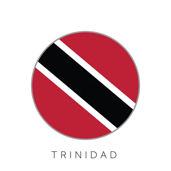 Trinidad bandeira círculo redondo vetor ícone —  Vetores de Stock