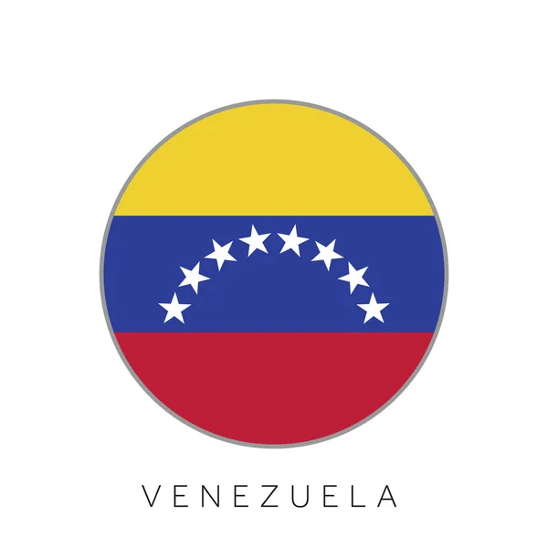 Venezuela bandeira círculo redondo vetor ícone — Vetor de Stock