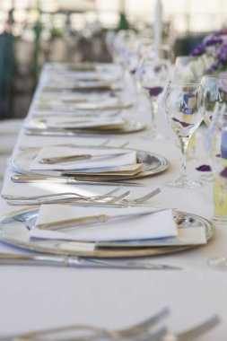 Düğün resepsiyonu bir etkinlik için ayarlandı