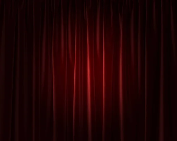 Cortina de eventos de teatro rojo. Renderizado 3D — Foto de Stock