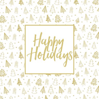 Mesaj ile el çizilmiş Noel ağacı arka plan