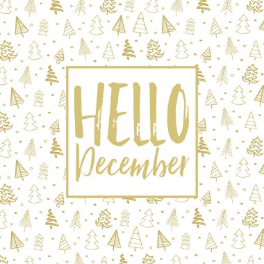 Mesaj ile el çizilmiş Noel ağacı arka plan