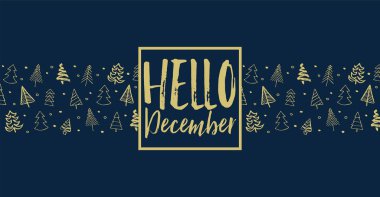 Mesaj ile el çizilmiş Noel ağacı arka plan